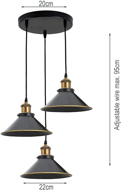 3 Head Pendant Light Fittings