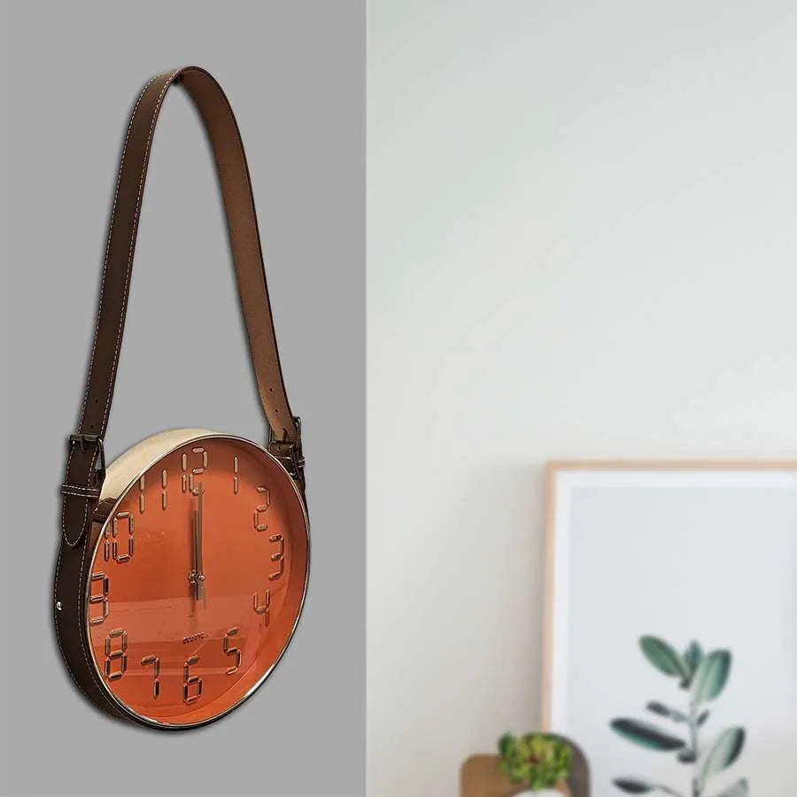 Leather Belt Hanging Wall Clock| Decorative DIY Clock