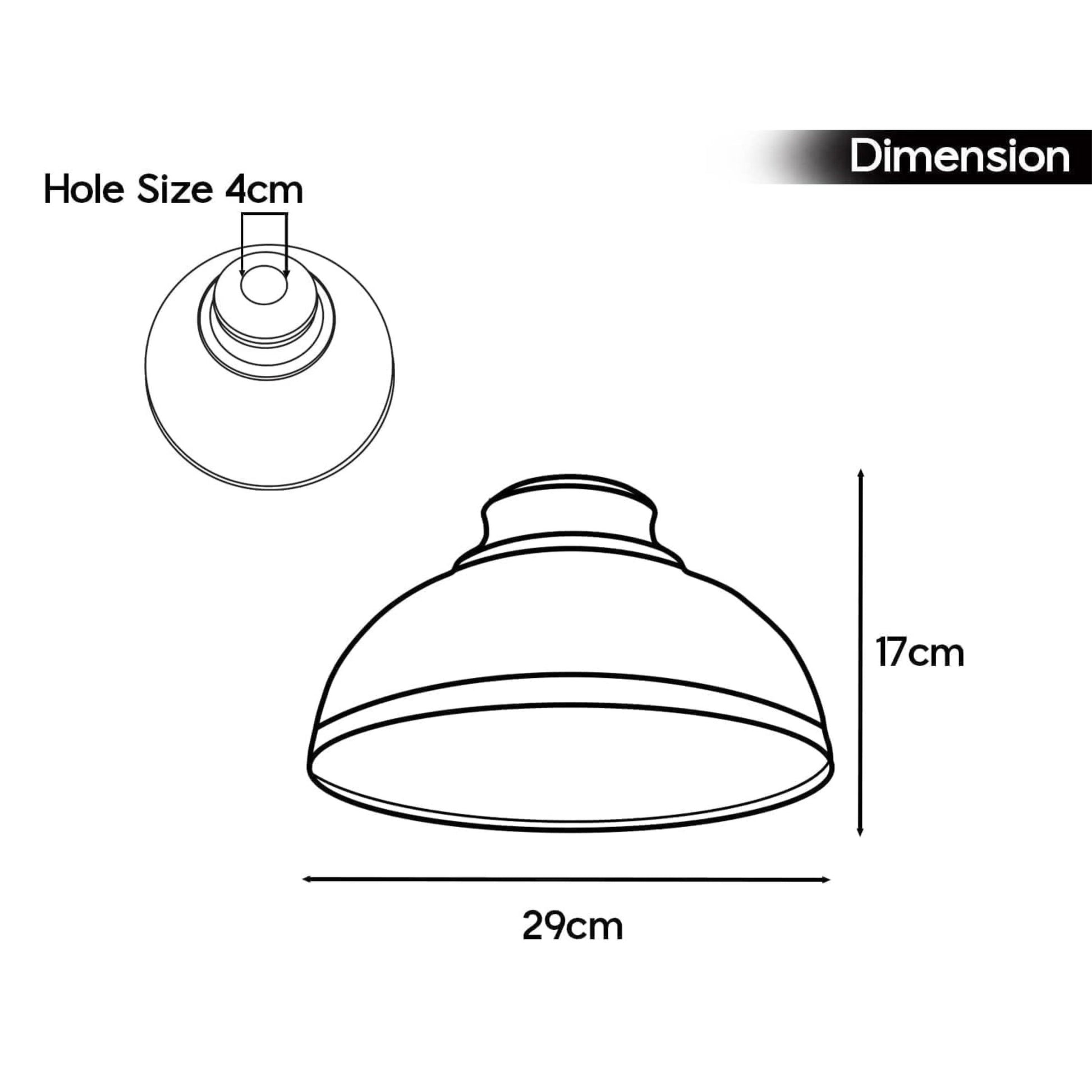 Abat-jour de plafond industriel 29cm pour bar et bistro.