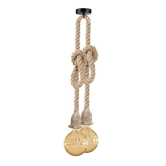 Hemp Rope Ceiling pendant Lights for Bulb Guard Light