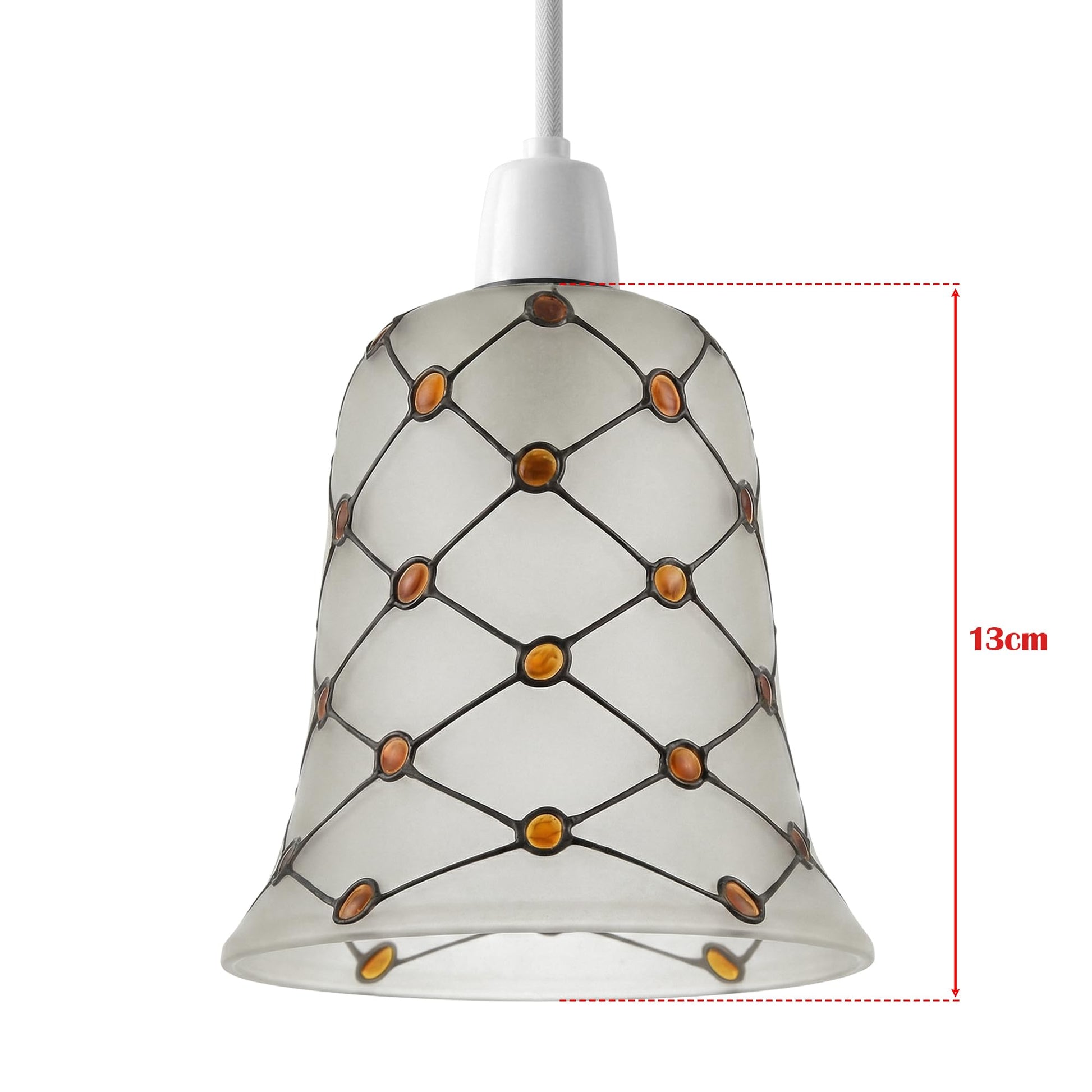 Abat-jour cloche 13cm pour applique murale vintage.