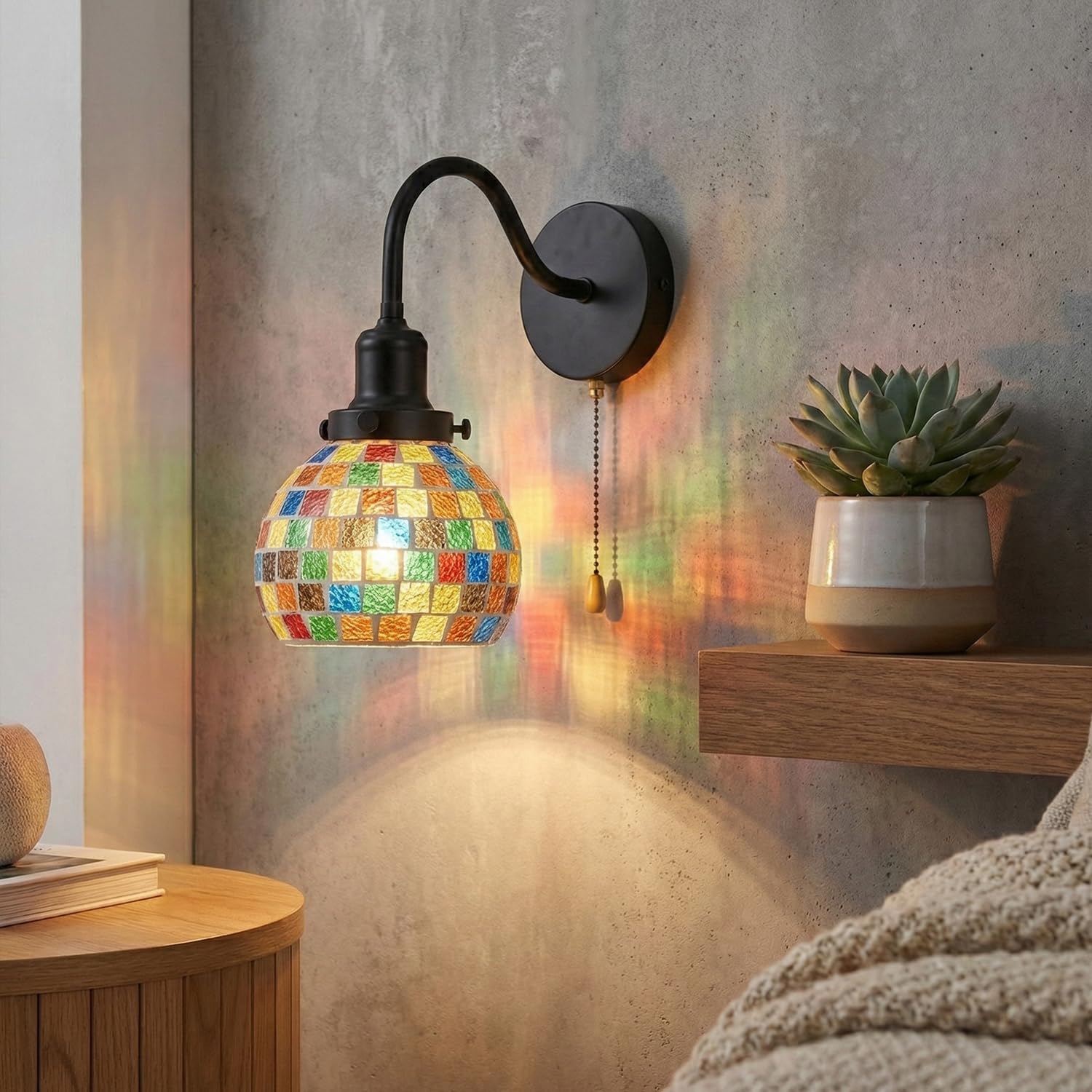 lampe art interieur vitrail