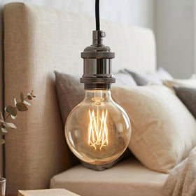 Porte-lampe E27 en métal noir pour ampoules Edison vintage -2934