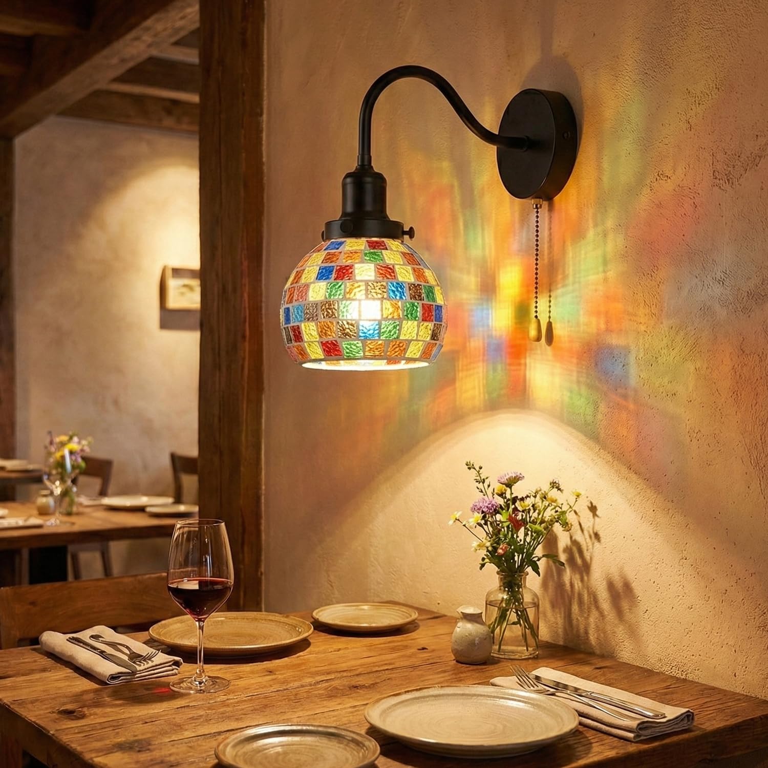 lampe art interieur vitrail