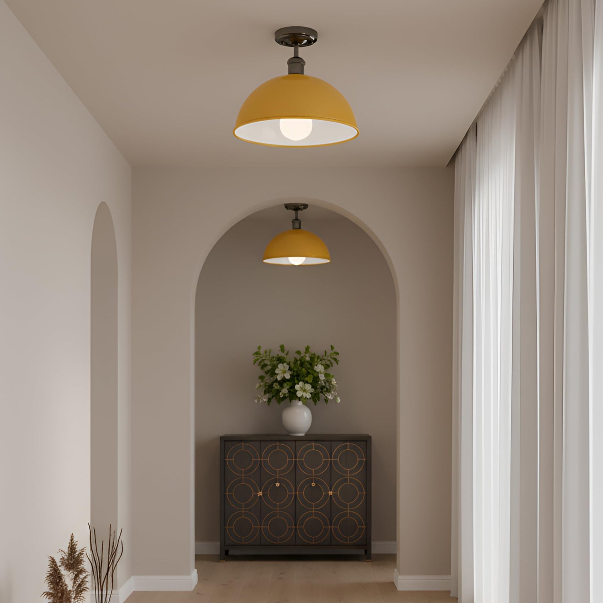 metal light fixture ceiling