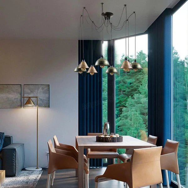 lustre araignee 8 ampoules 