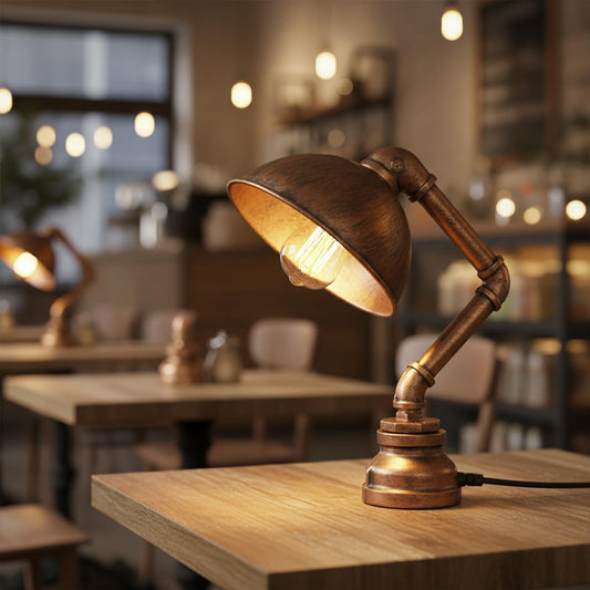 with lamp steampunk table