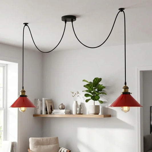 LEDSone Lampe araignée plafond home déco lampes rouges Ø 22cm|E27 ~2274