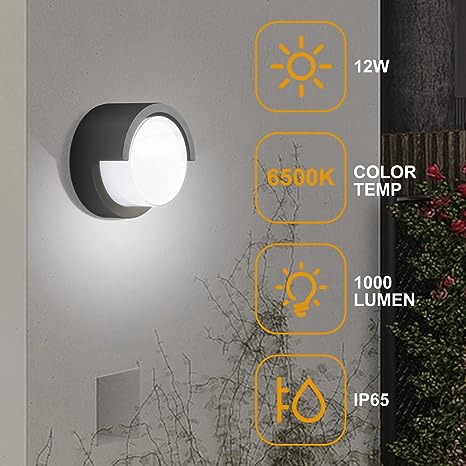 Exterior wall light outside lamp 6500k cool white