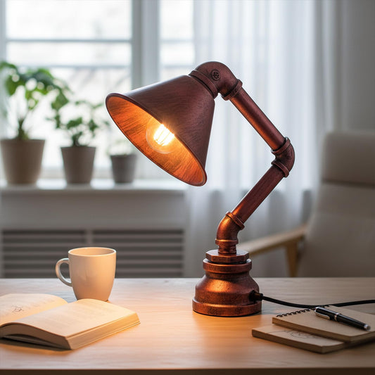e27 lamp with table steampunk