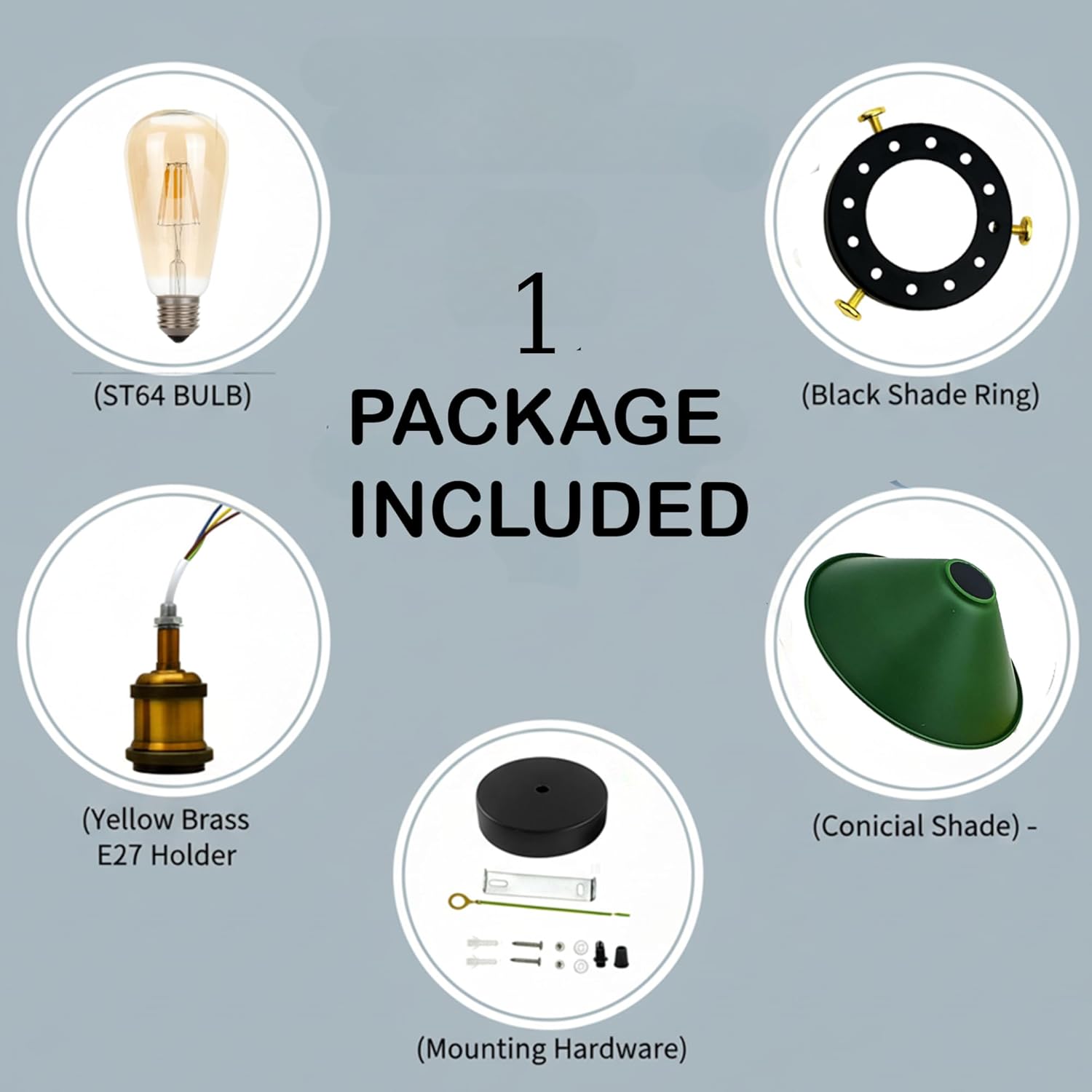 Suspension conique verte pour un éclairage ciblé et chaleureux.