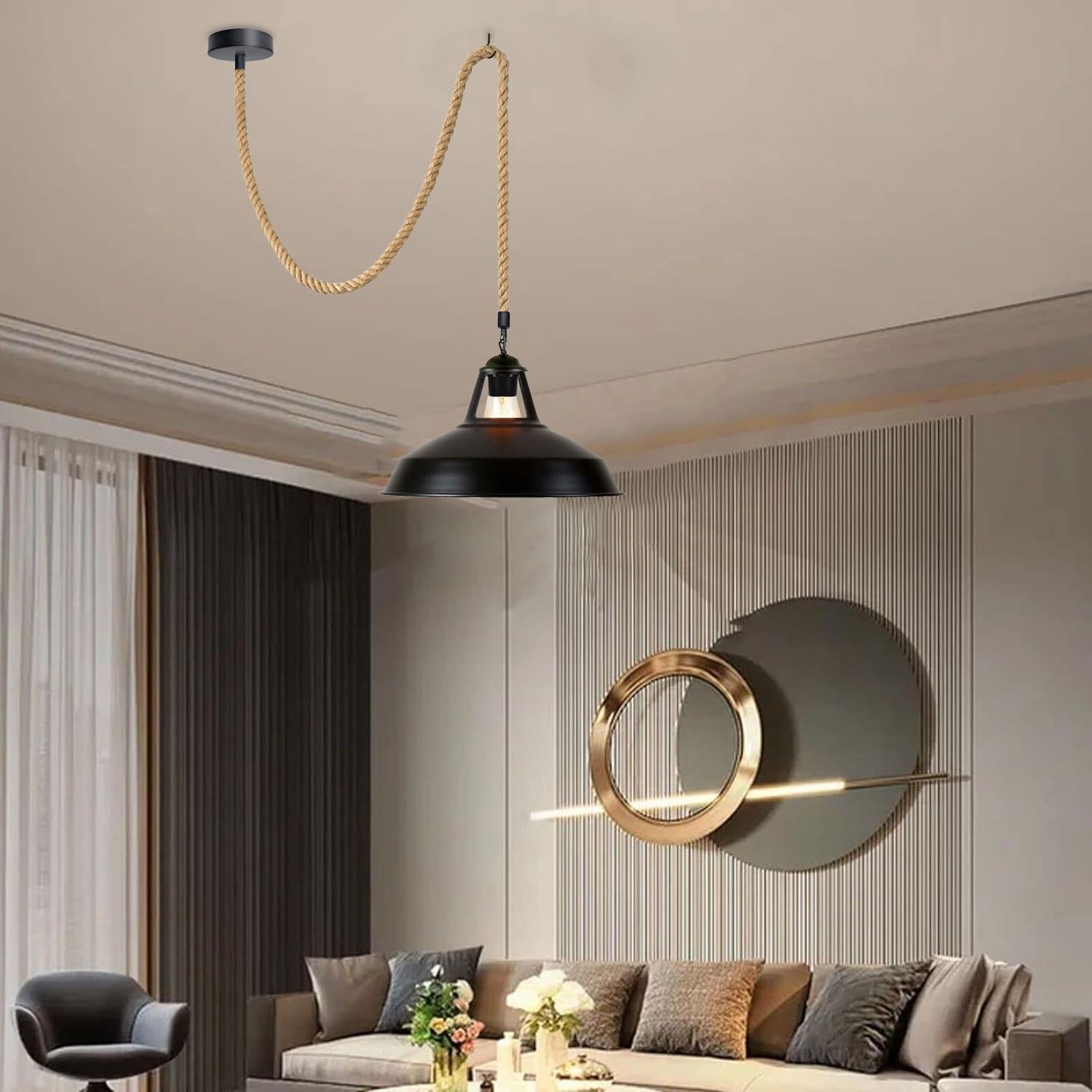 meilleure suspension corde naturelle salon