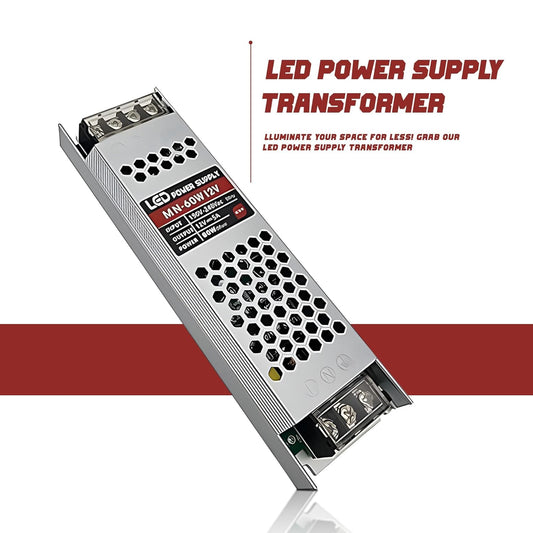Transformateur DC 12V Alimentation Slim IP20 60-300W AC 190V/240V Pilote LED ~1752