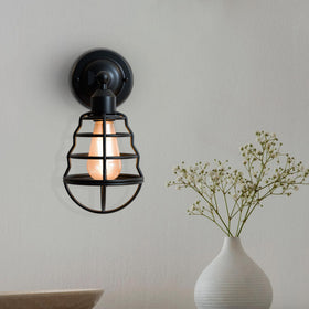Applique Murale Industrielle Vintage Réglable – Luminaire Design Métal Noir ~2179