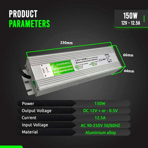 Transformateur LED à tension constante d'alimentation DC12V IP67 ~ 4490