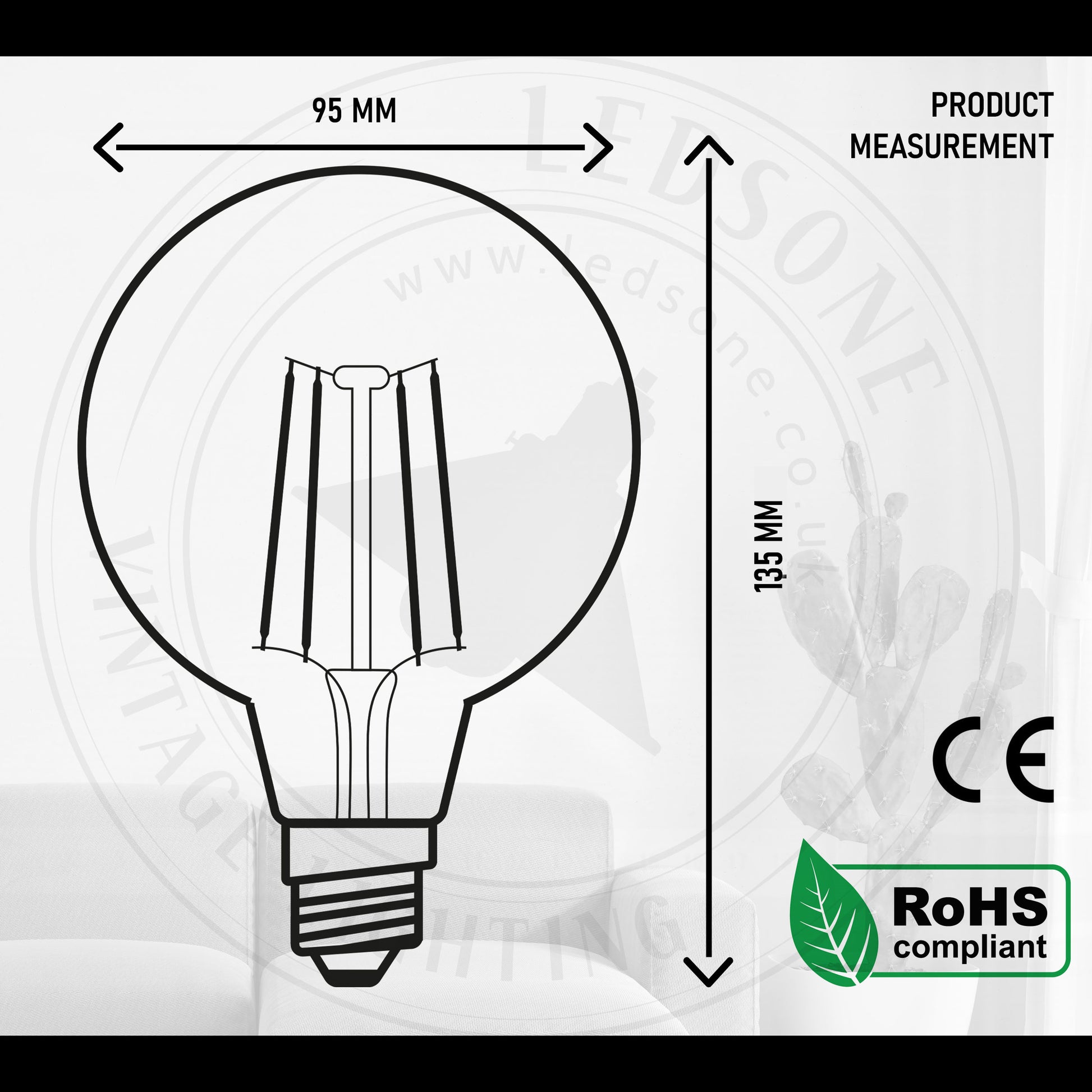 G95 Globe E27 Screw