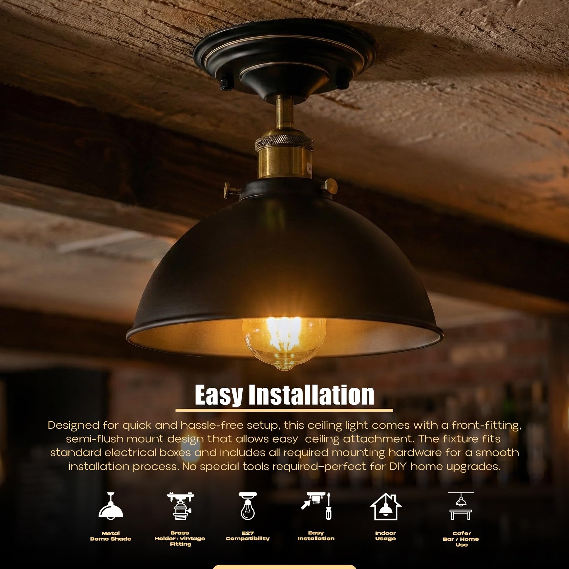 metal light fixture ceiling