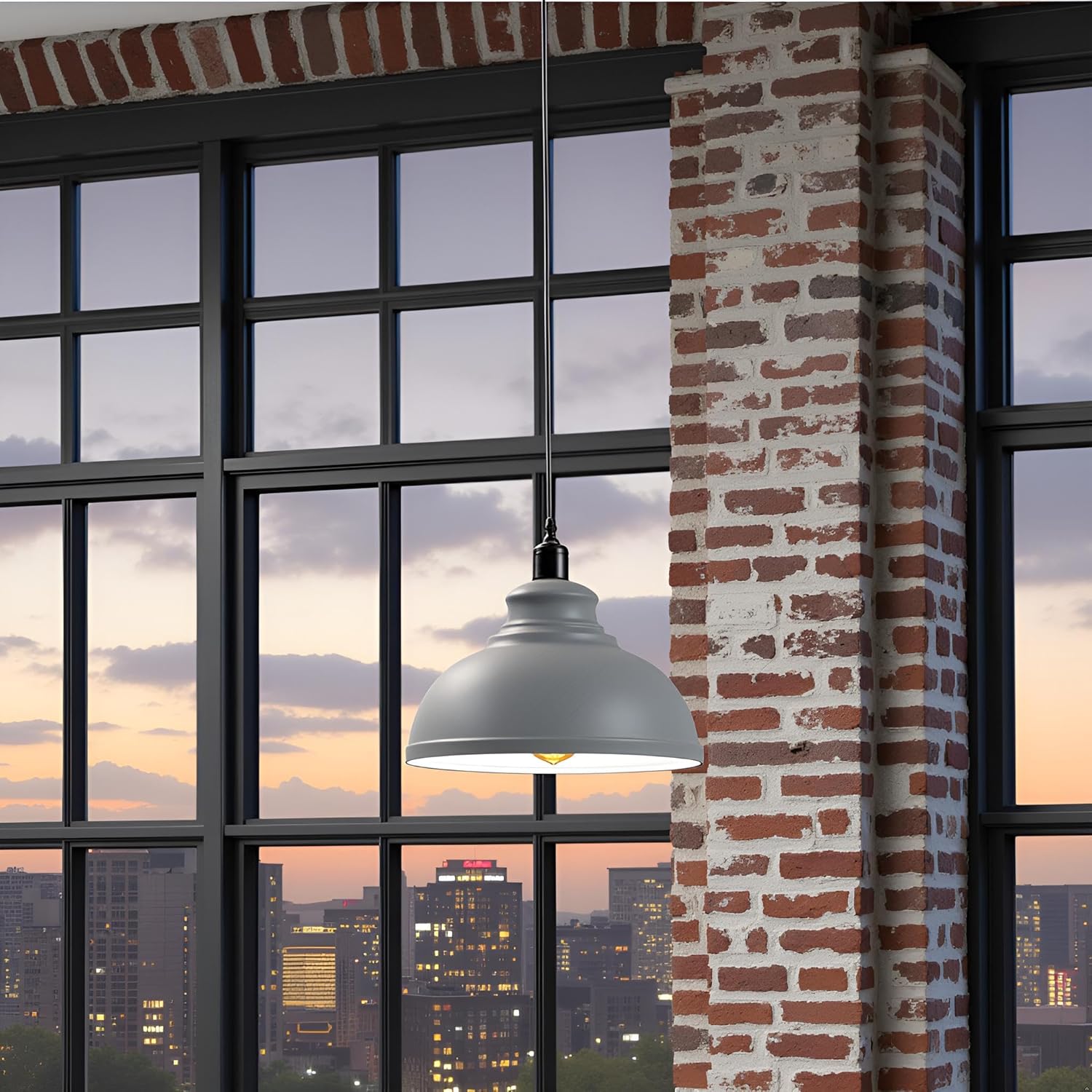 Suspension industrielle rétro LEDSone – Lustre vintage métal 