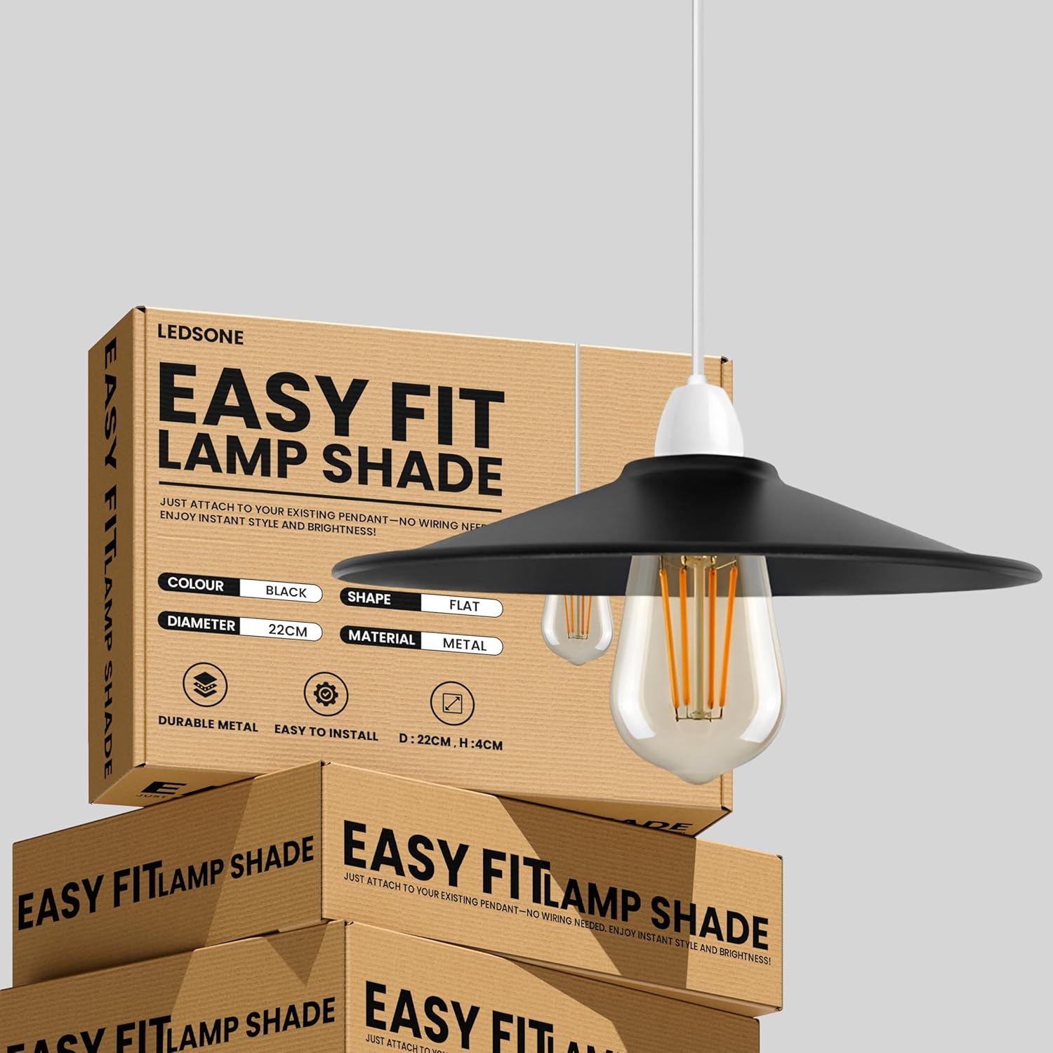abat-jour remplacement universel, abat-jour plat plafonnier
