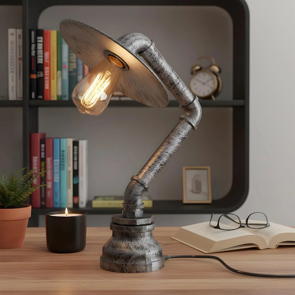 LEDSone Lampe Table Tuyau Cuivre Économe Culot E27