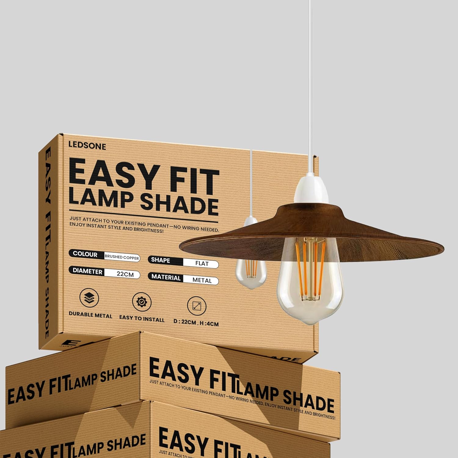abat-jour remplacement universel, abat-jour plat plafonnier, shade plafonnier 40mm
