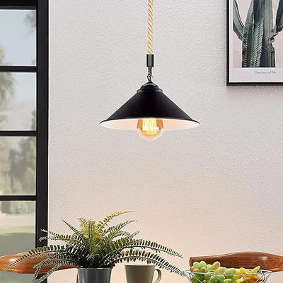 Suspension industrielle vintage LEDSone – Lampe en corde de chanvre E27 ~2036