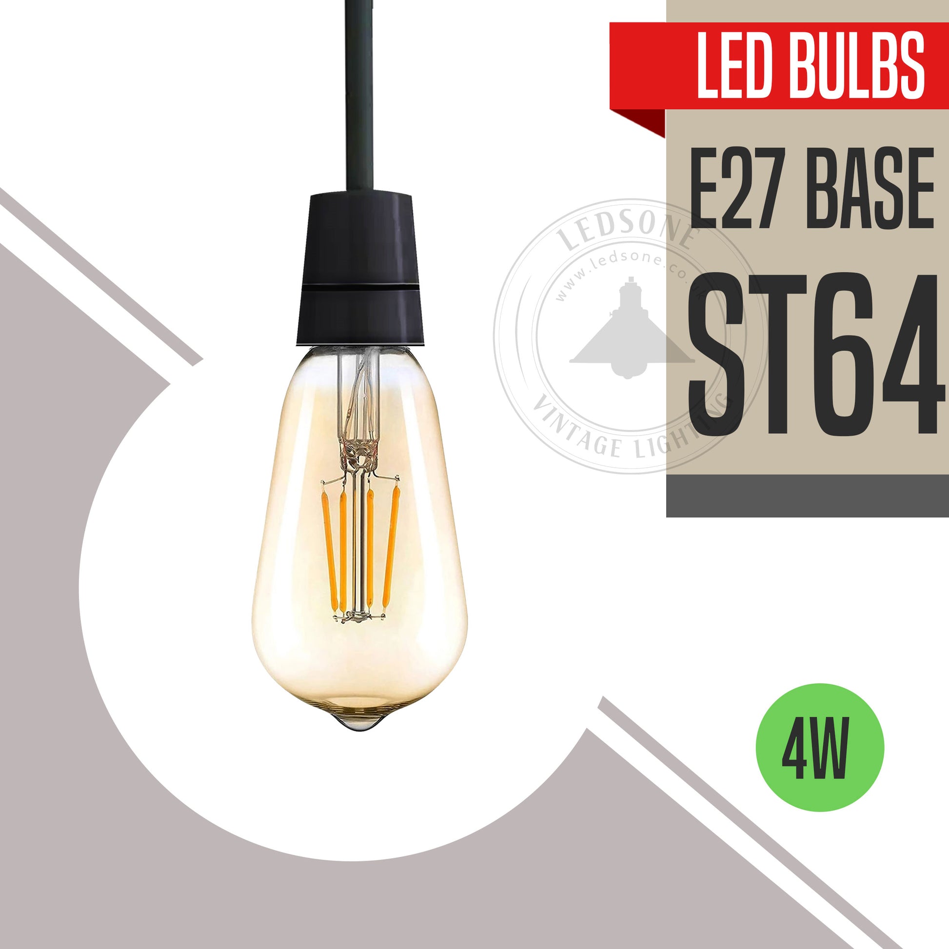 ST64 E27 4W Vintage Light Bulb