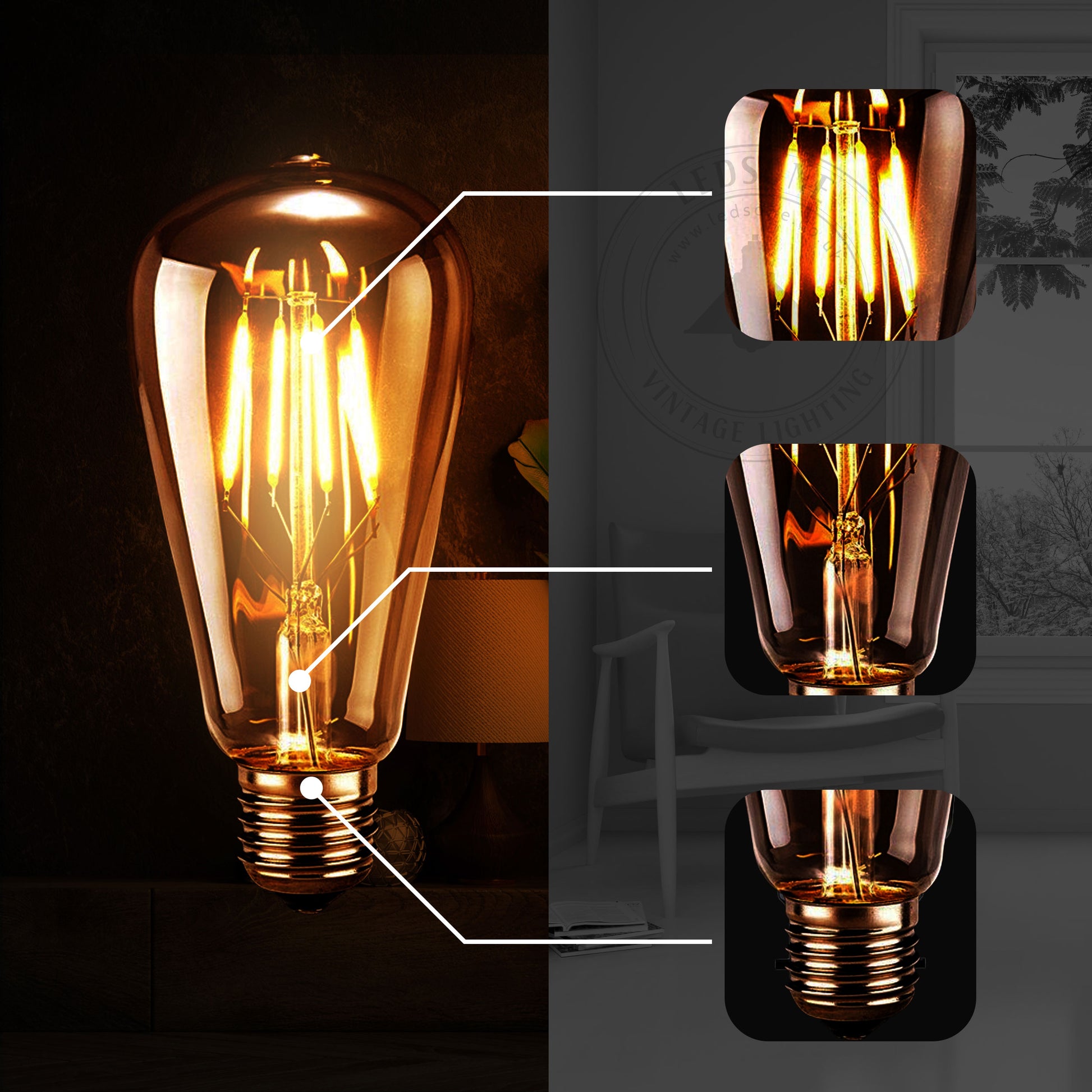 4W Vintage Bulb