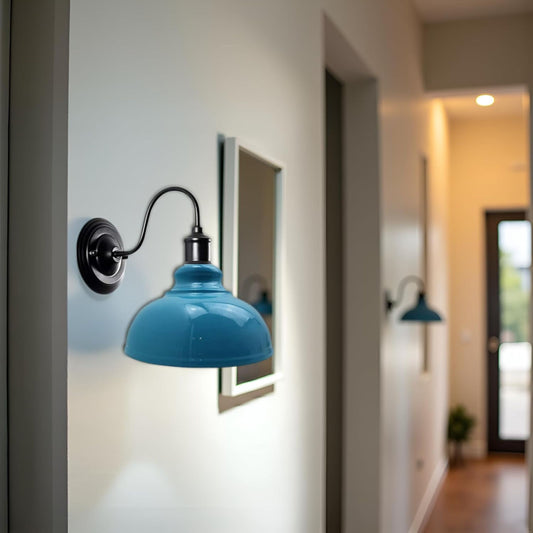 LEDSone applique murale bleue vintage rétro en métal ~1988