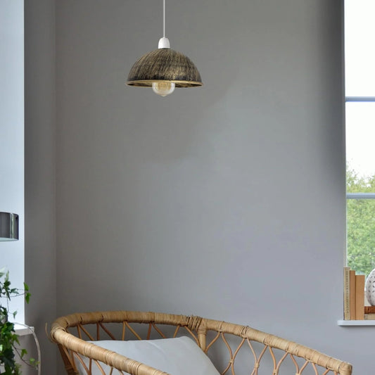 LEDSone Abat-Jour Suspension Plafond Dôme Métal Vintage Industriel Easy-Fit ~2143