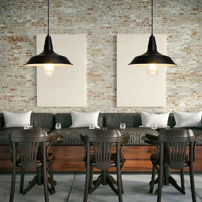 Suspension Style Fermier Industrielle – Abat-jour Bol Métallique pour Cuisine & Couloir ~1824