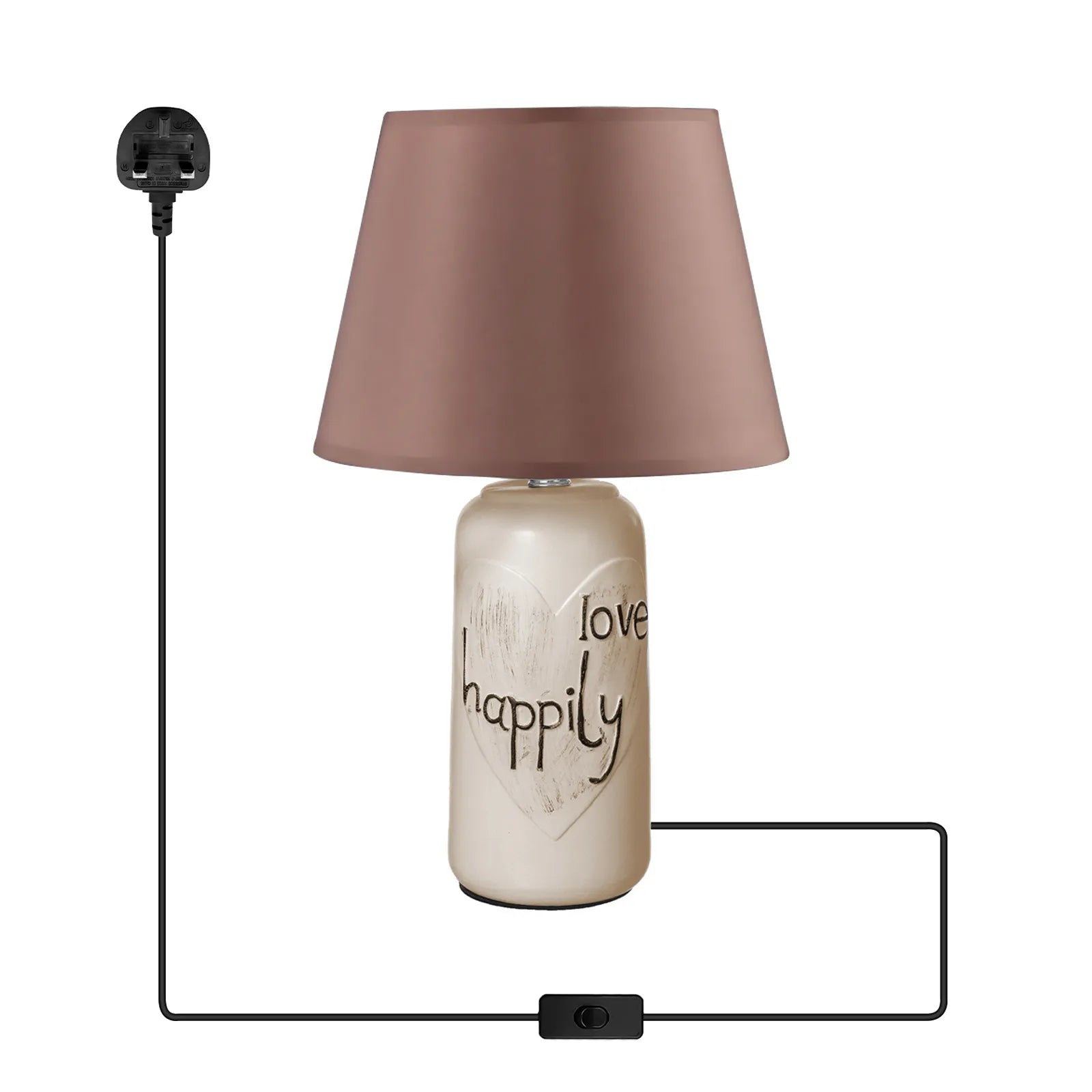 Modern Ceramic Bottle Base Fabric Lampshade Table Lamp 