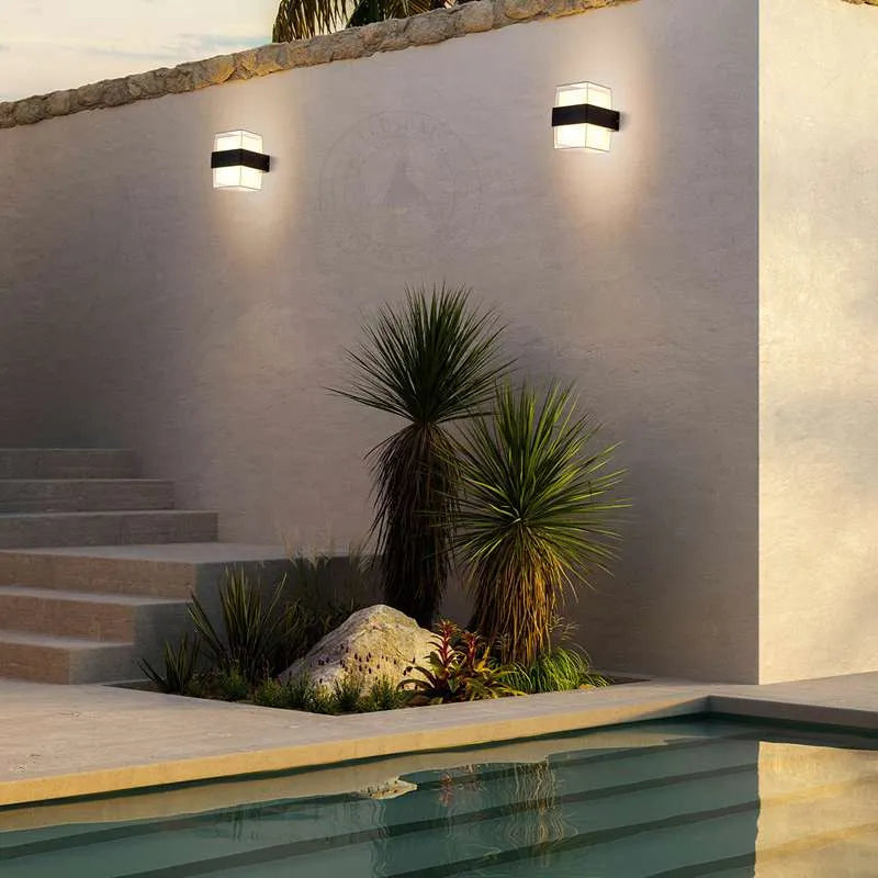 External wall lights for swimming Pool on Wall.JPG