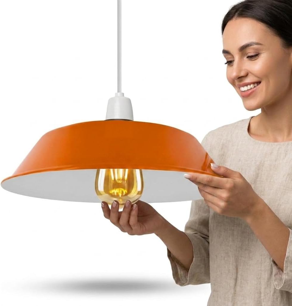 Abat-jour en métal pour suspension, style industriel