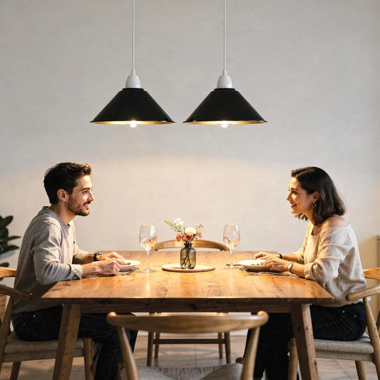 Abat-jour métallique style industriel 21 cm pour luminaire
