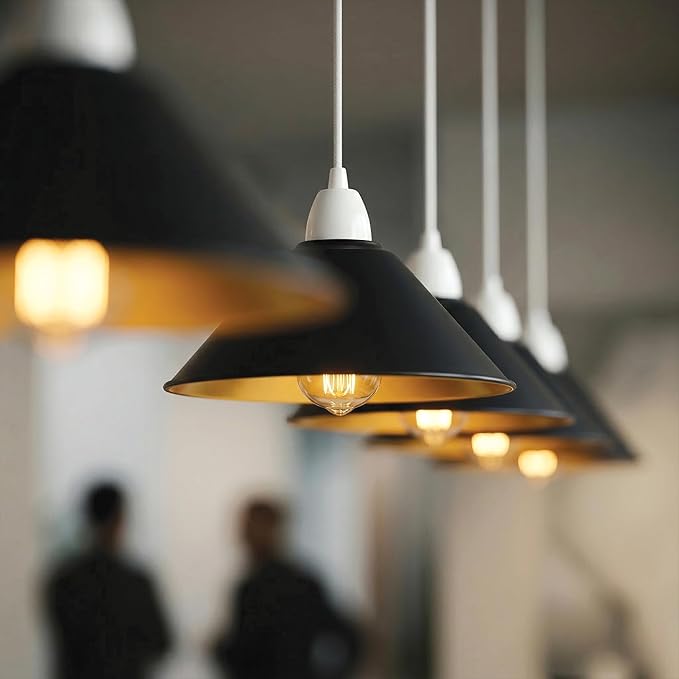 Abat-jour plafond industriel, abat-jour métal 21 cm, abat-jour vintage E27