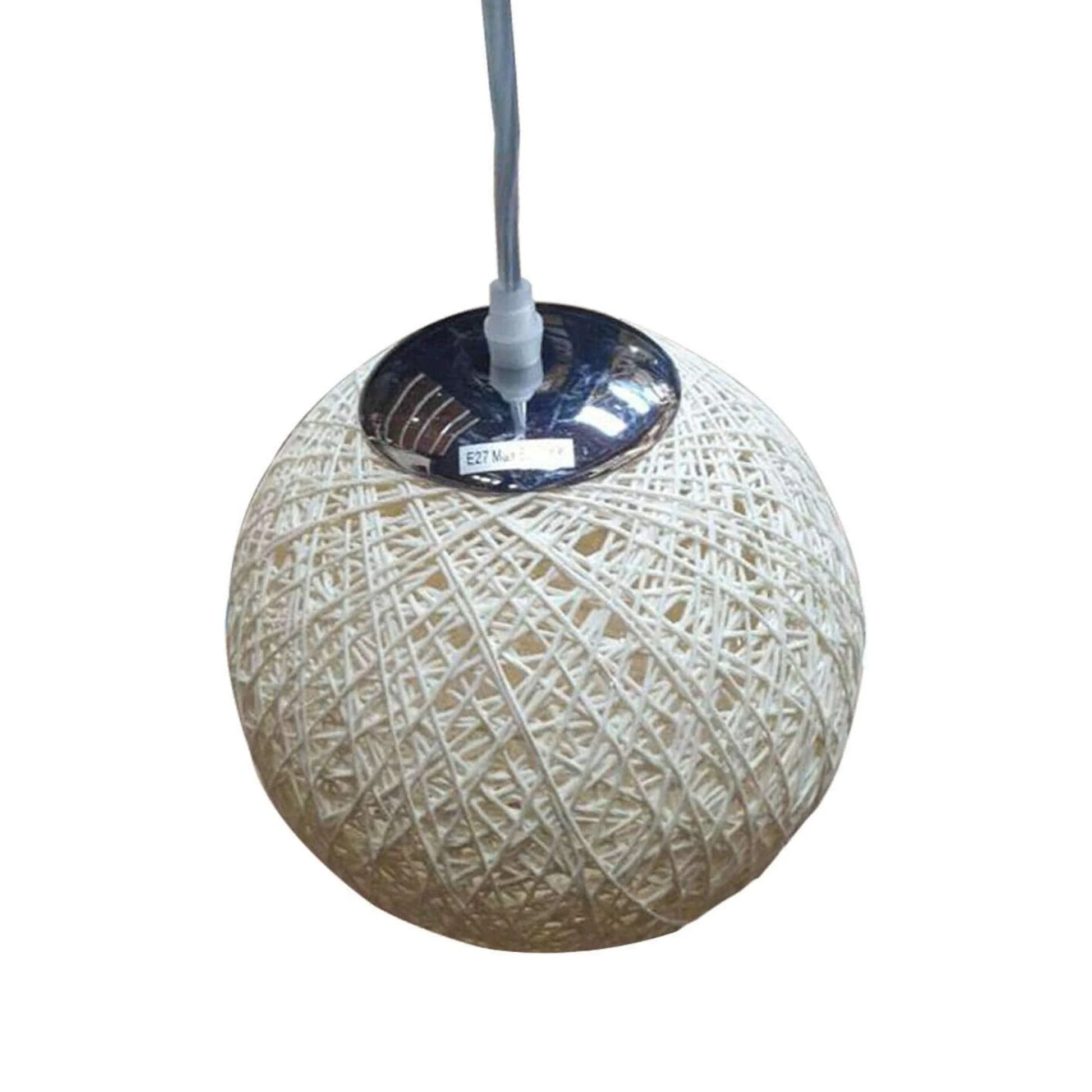 Abat-jour rond en rotin avec vis et boule à suspension Light Shades Light Accessoires 