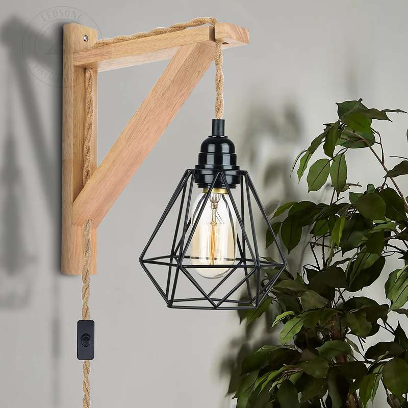 Rope wall deals lamp