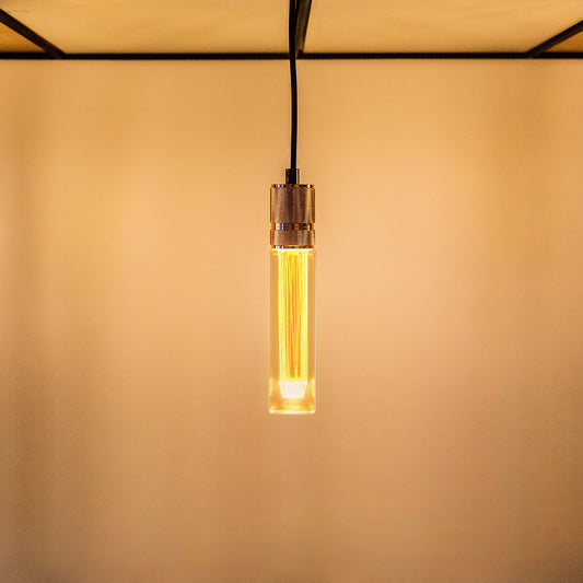 Ampoules Vintage E27 Edison, tubulaires en verre ambré, ampoules décoratives blanc chaud ~ 5066