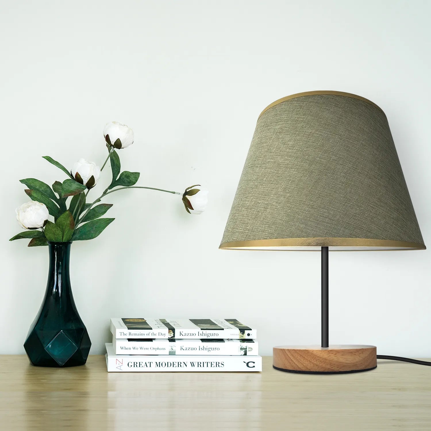 Modern Coolie Lampshade UK Bedside Lamp