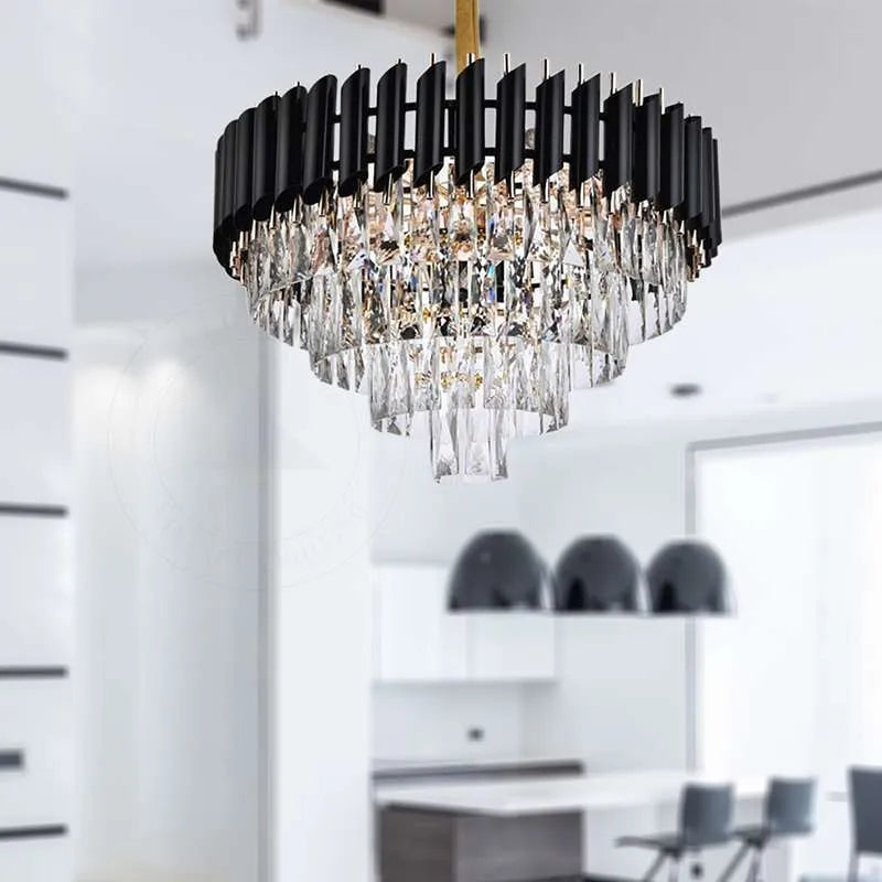 Black & Gold Chandeliers Ceiling Light Fixture.JPG