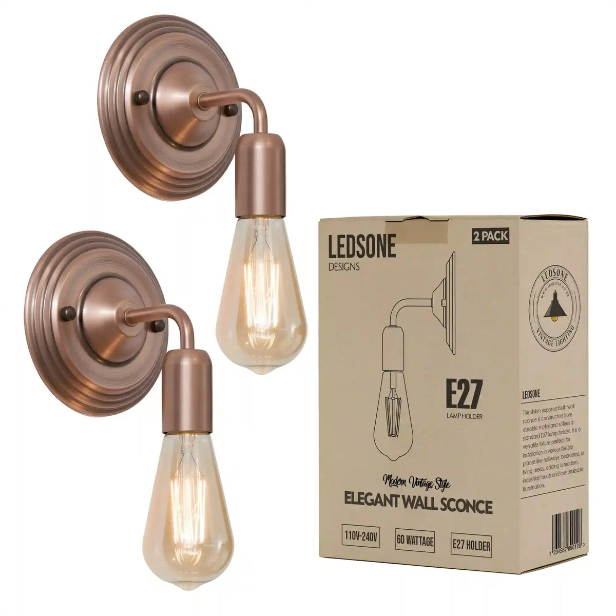 Appliques Murales Élégante LEDSone (Lot de 2)