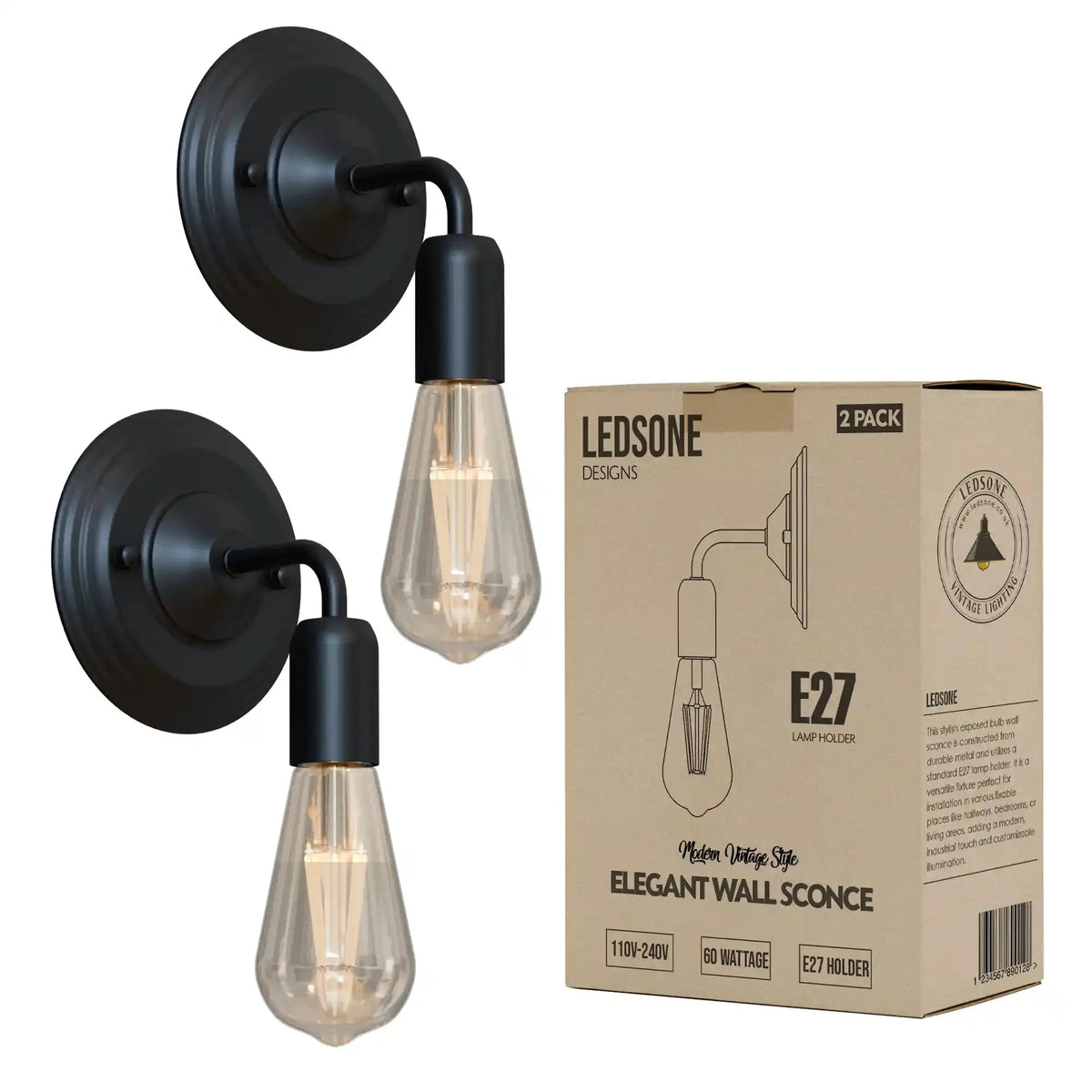 Appliques Murales Élégante LEDSone (Lot de 2)