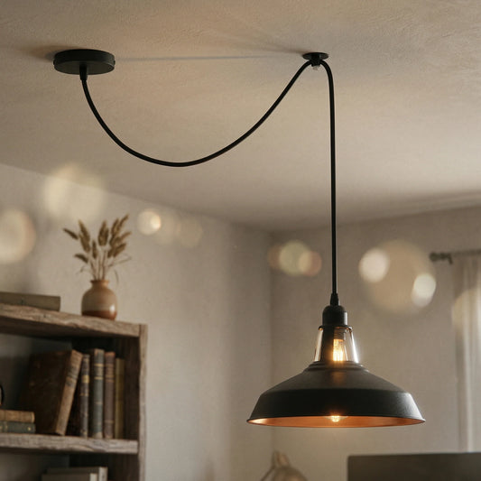 Lustre Araignée Dimmable 2 Bras E27 – Suspension Vintage ~1580