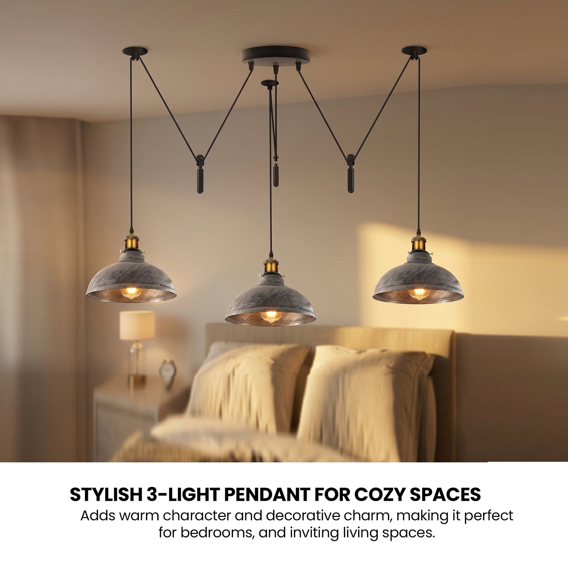 Suspension LEDSone 3 Têtes Réglables - Éclairage Moderne