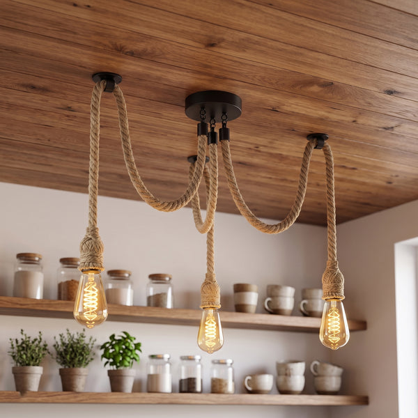 2m Octopus Suspension Corde D'araignée Luminaire E27