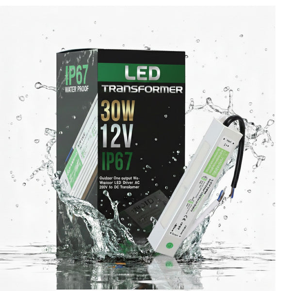 Transformateur LED 12V 30W IP67 Étanche - Extérieur & Terrasse