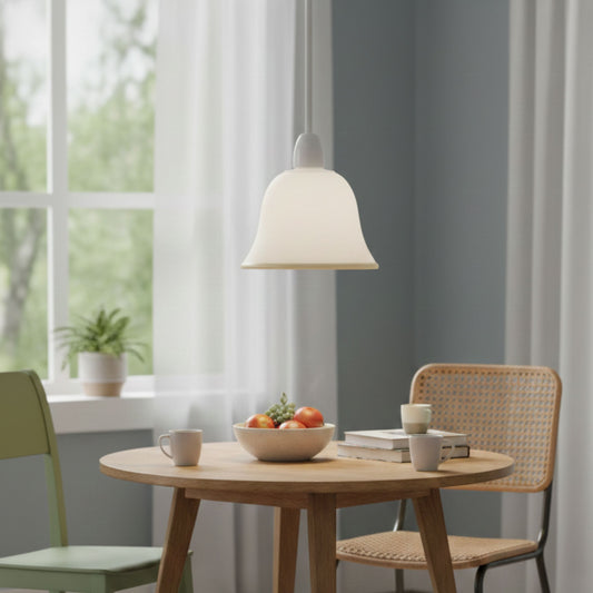 LEDSone Abat-jour en Verre Dépoli Blanc 15 cm - Forme Cloche E27 ~1926