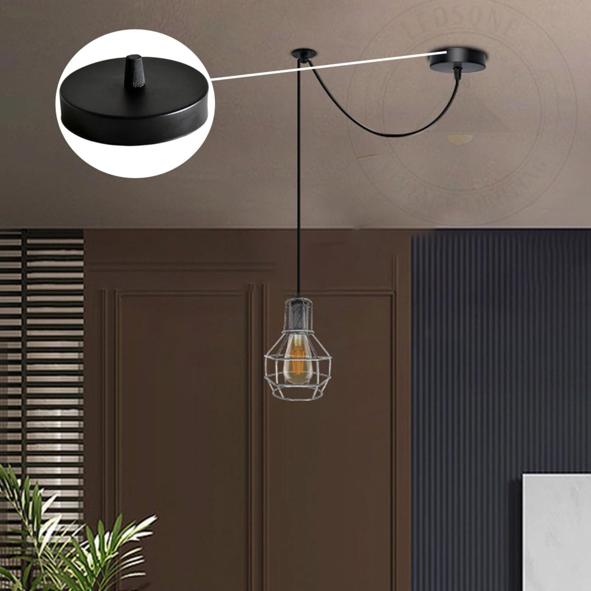 fixation plafond suspension luminaire