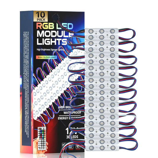 LEDSone Module LED SMD RGB IP65  – DC12V Éclairage Étanche (Lot de 10 RGB) ~2178